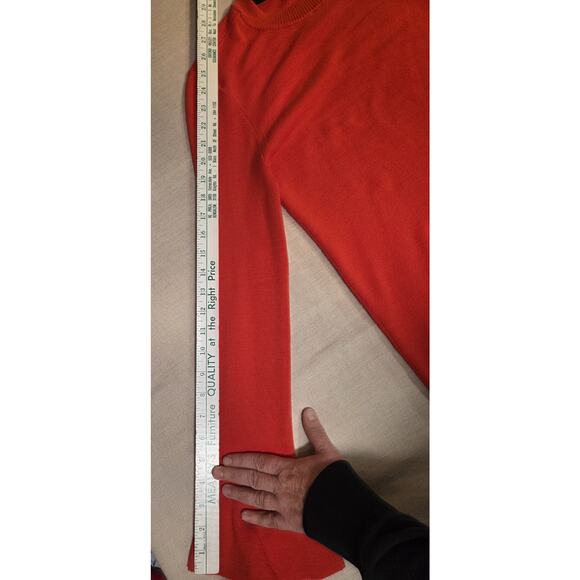 Tory Burch 100% Merino Wool Jewel Button Red Sweater Bell Sleeve Women's M - Picture 9 of 11